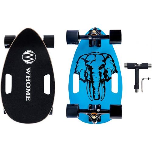  WHOME Pro Portable Skateboard for Adult Youth Kid and Beginner - 17 Mini Longboard Cruiser Skateboard Complete 7 Layer Alpine Hard Rock Maple Deck T-Tool Included