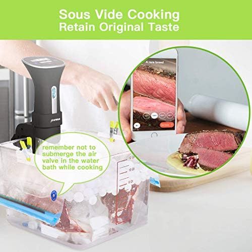  WHX Sous Vide Bags Kit for Joule and Anva  30 Reusable Vacuum Food Storage Bags with Electric Pump, 2 Sealing Clips and 6 Sous Vide Clips  Ideal for Sous Vide Cooking & Food Freezer