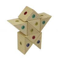 WIDU Magnetic Wooden Building Blocks, 8 Right Triangle Pack