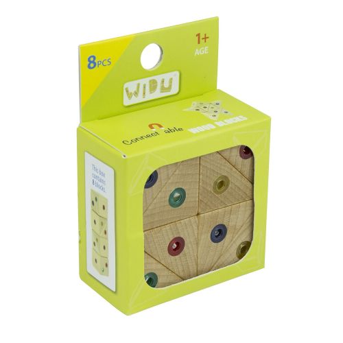  WIDU Magnetic Wooden Building Blocks, 8 Right Triangle Pack