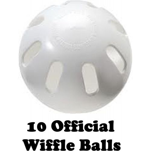  [아마존베스트]Wiffle Ball and Bat Combo Set, 10 Balls Baseballs, 2 Bats, 1 Roll Bat Tape