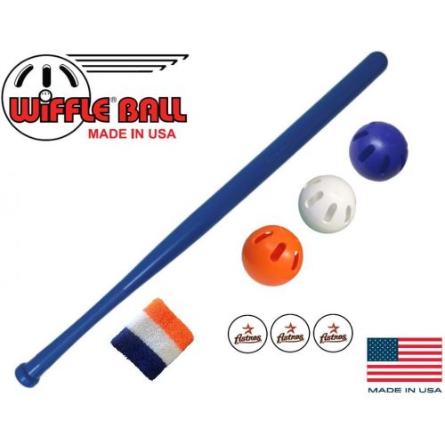  Wiffle Ball and Bat Set--Limited Edition Team Bundle: Exclusive Blue Bat, Official Wiffle Color Balls, Wrist Band, Bat Handle, Stickers All in Team Colors!