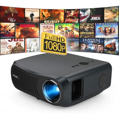  WIKISH Full Hd 1080P Native Projector 5500 Lumen Support 200 Display Zoom Lcd Led Home Outdoor Movie Projector for Tv Box Ps4 Laptop Dvd Player