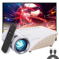 WIKISH Mini Projector 4500 Lumens Outdoor Movie Projector LED Portable Projector, 1080P Full HD Supported Video Projector, Compatible with TV Stick, PS4, HDMI, VGA, TF, AV and USB