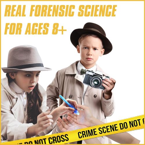  [아마존베스트]WILD! Science Crime Scene Investigation - Forensic Science Kit - Ages 8+ - Match Fingerprints, Analyze DNA, Find Secret Messages and More!