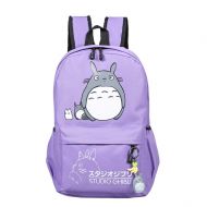 WILDFINDING Fashion My Neighbor Totoro Students Backpack Anime Cartoon Shoulder Bags Teens Girls Schoolbag (Purple)