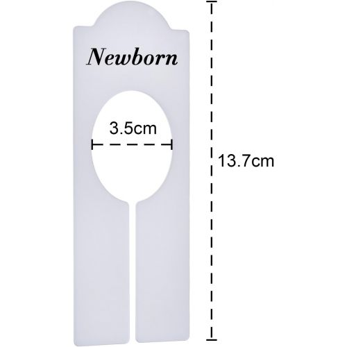  [아마존베스트]WILLBOND 8 Pieces Closet Dividers Baby Boy Girl Clothing Rack Size Dividers with Sizes Newborn to 18-24 Months