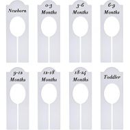 WILLBOND Closet Dividers Baby Nursery Clothing Rack Size Dividers Boy Girl Closet Organizer Dividers with Sizes Newborn to 18-24 Months (8 Pieces)