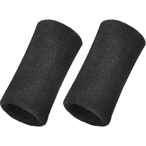  Willbond 6 Inch Wrist Sweatband Sport Wristbands Elastic Athletic Wrist Bands for Sports 2 Pieces