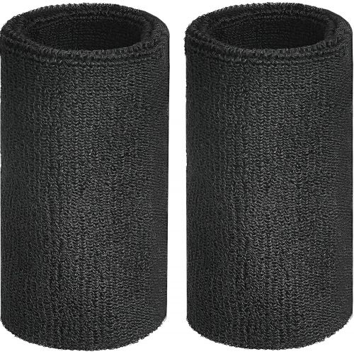  Willbond 6 Inch Wrist Sweatband Sport Wristbands Elastic Athletic Wrist Bands for Sports 2 Pieces