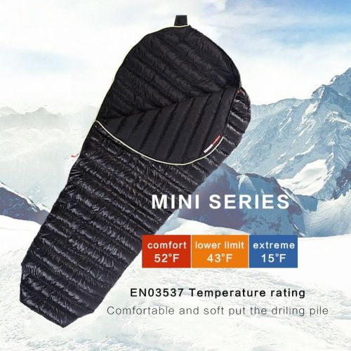  WIND HARD Goose Down Sleeping Bag Ultralight Mummy Bag with Lightweight Compression Sack 800 Fill Power 11 Degree 52F