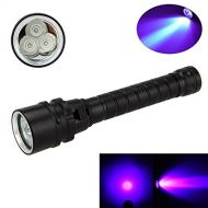WINDFIRE Underwater UV Light 10W 395nm 3 X Cree LED Diving UV Ultra Violet Scuba Diving Blaclight Flashight Torch with Magnetic Control 100m Waterproof Lamp Light 2 x 18650 Battery