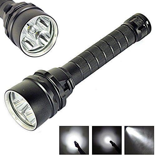  WINDFIRE WindFire Super Bright New 5 X Cree XM-L T6 L2 LED 100M Underwater 8000 Lumens Scuba Diving Flashlight Underwater Waterproof Torch Submarine Light Lamp Torch 18650 Battery Powered D