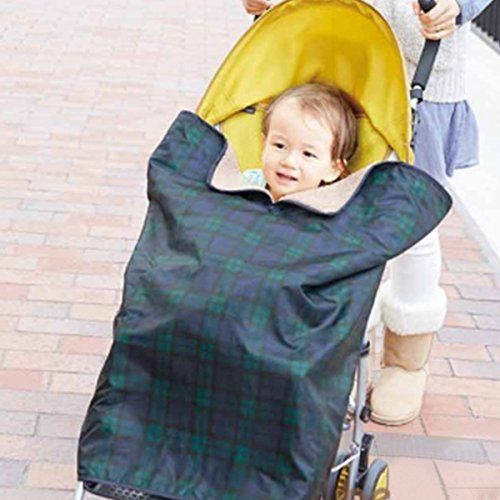  WINGOFFLY Baby Stroller Pram Carrier Windproof Warm Blanket Baby Car Seat Cover with Clip (Green)