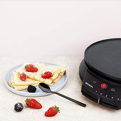  [아마존베스트]WINKEL Angle GOO30Crepes Maker Includes Batter Spreader, 1000W, Black