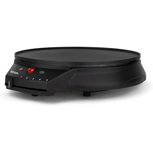  [아마존베스트]WINKEL Angle GOO30Crepes Maker Includes Batter Spreader, 1000W, Black