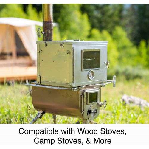  WINNERWELL Fastfold Oven Portable Camp Oven for Wood Burning Stoves and Camp Stoves Food Grade Stainless Steel Folds Flat for Compact Storage