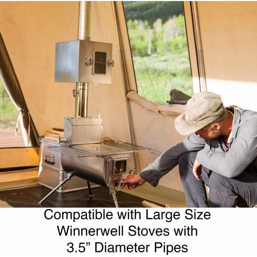  WINNERWELL Pipe Oven 3.5 Inch Compatible with Large Size Tent Stoves with 3.5 Inch Chimney Pipe