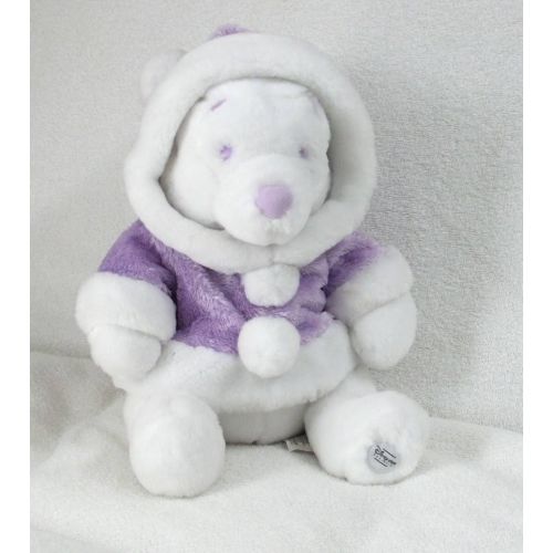  Adorable Disney White and Purple Winter Time Snowball Winnie the Pooh 12 Plush Doll