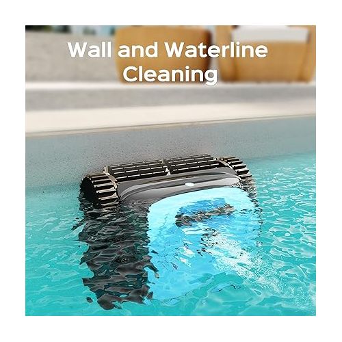  (2024 Upgrade) WINNY POOL CLEANER Pool Vacuum for Inground Pools, Cordless Robotic Pool Cleaner, Wall and Waterline Cleaning, Intelligent Route Planning, 150 min Runtime, for Pools up to 1,600 Sq.ft