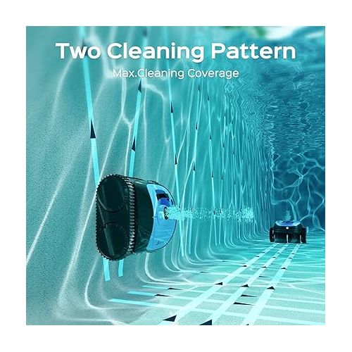  (2024 Upgrade) WINNY POOL CLEANER Pool Vacuum for Inground Pools, Cordless Robotic Pool Cleaner, Wall and Waterline Cleaning, Intelligent Route Planning, 150 min Runtime, for Pools up to 1,600 Sq.ft