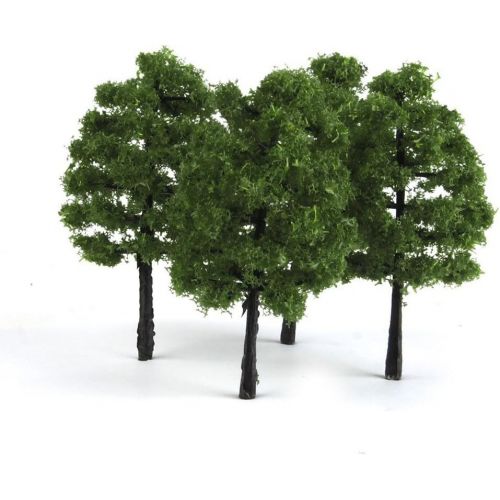  [아마존베스트]WINOMO 20pcs Model Trees Miniature Landscape Scenery Train Railways Trees Scale 1:100 Dark Green