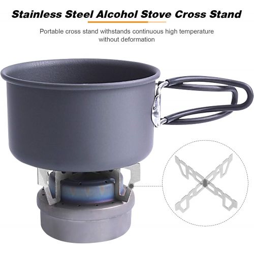  WINOMO Stainless Steel Alcohol Stove Cross Stand Camping Stove Shelf Accessory