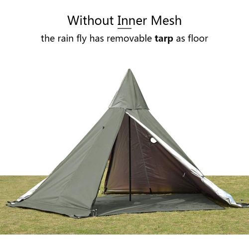  WINTENT 4 Season Teepee Tent with Stove Jack, Height 7.8FT/240CM