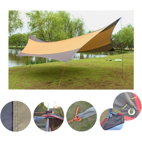  WINTENT Extra Large Lightweight Camping Tarp Shelter Sun Shade Awning Canopy with Poles and Sandbag for 5-8 Person