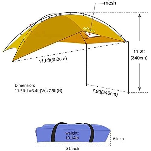  WINTENT Large Camping Trailer Awning Car Awning Tent Sun Shelter Light for 4 Persons (11.5ft x 7.9ft)