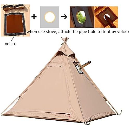  WINTENT Waterproof Cotton Canvas Teepee Tent with Stove Hole for 2-3 Persons
