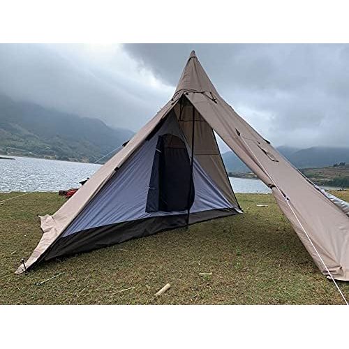  WINTENT 4.3M/14.1ft Waterproof 4 Season Teepee Tent with Stove Jack for Adult Outdoor Camping 5-8 Persons