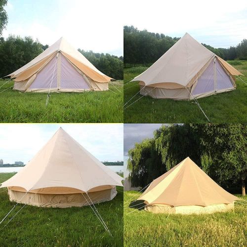  WINTENT Waterproof Large Cotton Canvas Camping Tent with Stove Jack and 2 Doors