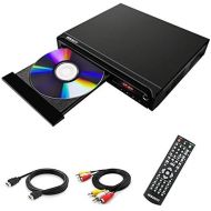 WISCENT DVD Player, HDMI DVD Player for TV, USB 2.0 Media Player, Multi Format Playback with CD MP3 and JPEG, All Region Free Home DVD Player, (HDMI Cable Included), Mini Compact DVD CD MP