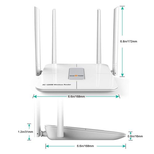  WISE TIGER Wifi Router AC 5GHz Wireless Router for Home Office Internet Gaming Compatible with Alexa