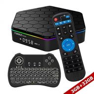 WISEWO Android TV BOX Smart Mini PC Media Box Amlogic S912 Octa Core UHD 4K2K3D 3G32G Set Top Box Media Player with Wireless Keyboard Backlight