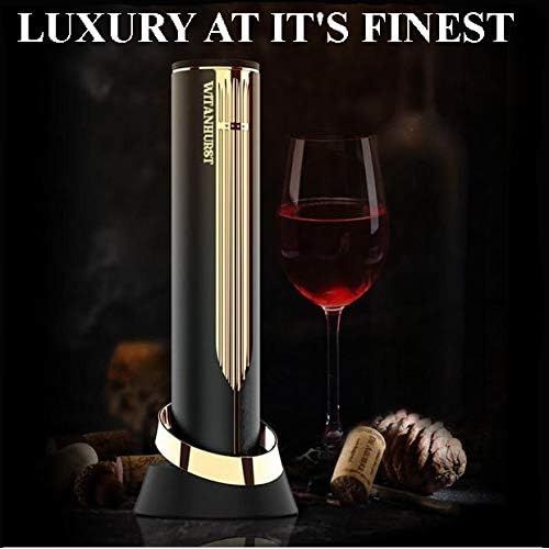  [아마존베스트]WITANHURST Electric Wine Opener Kit, Rechargeable Wine Bottle Opener Set, Cordless Automatic Corkscrew Gifts for Women And Men with Built-in Foil Cutter Charging Stand, USB Charger