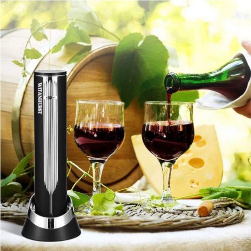  [아마존베스트]WITANHURST Electric Wine Opener Kit, Rechargeable Wine Bottle Opener Set, Cordless Automatic Corkscrew Gifts for Women And Men with Built-in Foil Cutter Charging Stand, USB Charger