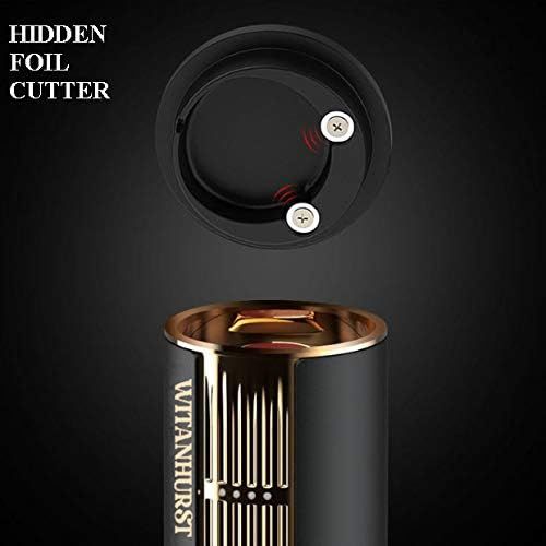  [아마존베스트]WITANHURST Electric Wine Opener Kit, Rechargeable Wine Bottle Opener Set, Cordless Automatic Corkscrew Gifts for Women And Men with Built-in Foil Cutter Charging Stand, USB Charger