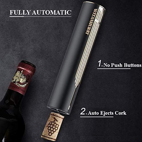  [아마존베스트]WITANHURST Electric Wine Opener Kit, Rechargeable Wine Bottle Opener Set, Cordless Automatic Corkscrew Gifts for Women And Men with Built-in Foil Cutter Charging Stand, USB Charger