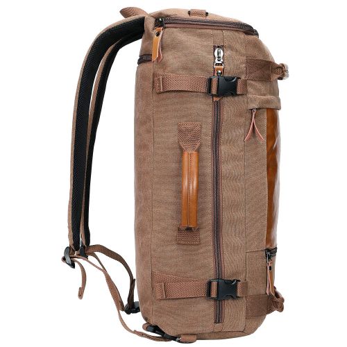  WITZMAN Men Vintage Canvas Rucksack Travel Duffel Backpack Retro Hiking Bag