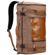 WITZMAN Men Vintage Canvas Rucksack Travel Duffel Backpack Retro Hiking Bag