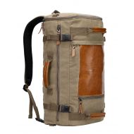 WITZMAN Men Vintage Canvas Rucksack Travel Duffel Backpack Retro Hiking Bag