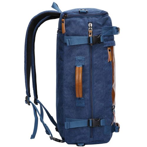  WITZMAN Men Vintage Canvas Rucksack Travel Duffel Backpack Retro Hiking Bag