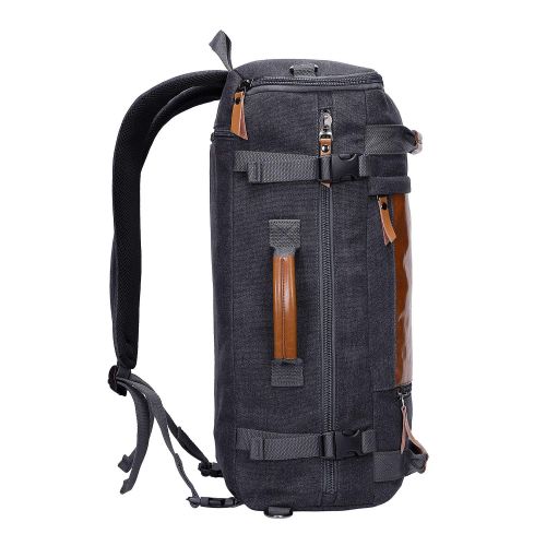  WITZMAN Men Vintage Canvas Rucksack Travel Duffel Backpack Retro Hiking Bag