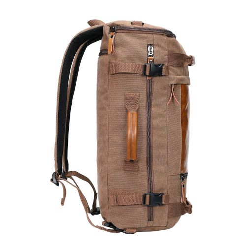  WITZMAN Men Vintage Canvas Rucksack Travel Duffel Backpack Retro Hiking Bag