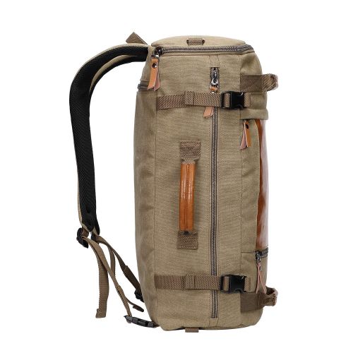  WITZMAN Men Vintage Canvas Rucksack Travel Duffel Backpack Retro Hiking Bag