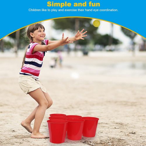  WIn SPORTS Giant Yard Pong Bucket Game,Throwing Bucket Toss Set for Beach,Pool,Family,Yard,BBQ,Lawn,Indoor,Outdoor Game - Ideal Gift Toy for Boys,Girls,Family,Kids