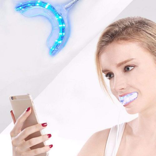  WJ Smart LED Teeth Whitening Device, Portable Blue Light 3 USB Ports Android iOS Dental Bleaching System, Household Braces