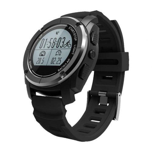  WJFXG Bluetooth Smart Watch IP68 Wasserdichte Multifunktions Outdoor-Sportuhr GPS Business Watch mit Herzfrequenz Schlaf Luftdruck Temperatur Hoehe